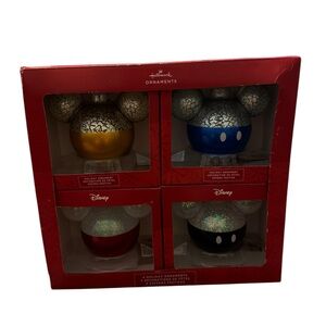 Hallmark Disney Ornament Set - Red, Blue, Silver, Black